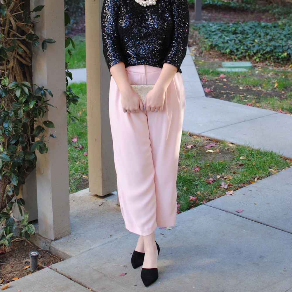 Vince Camuto blush wide legged trousers